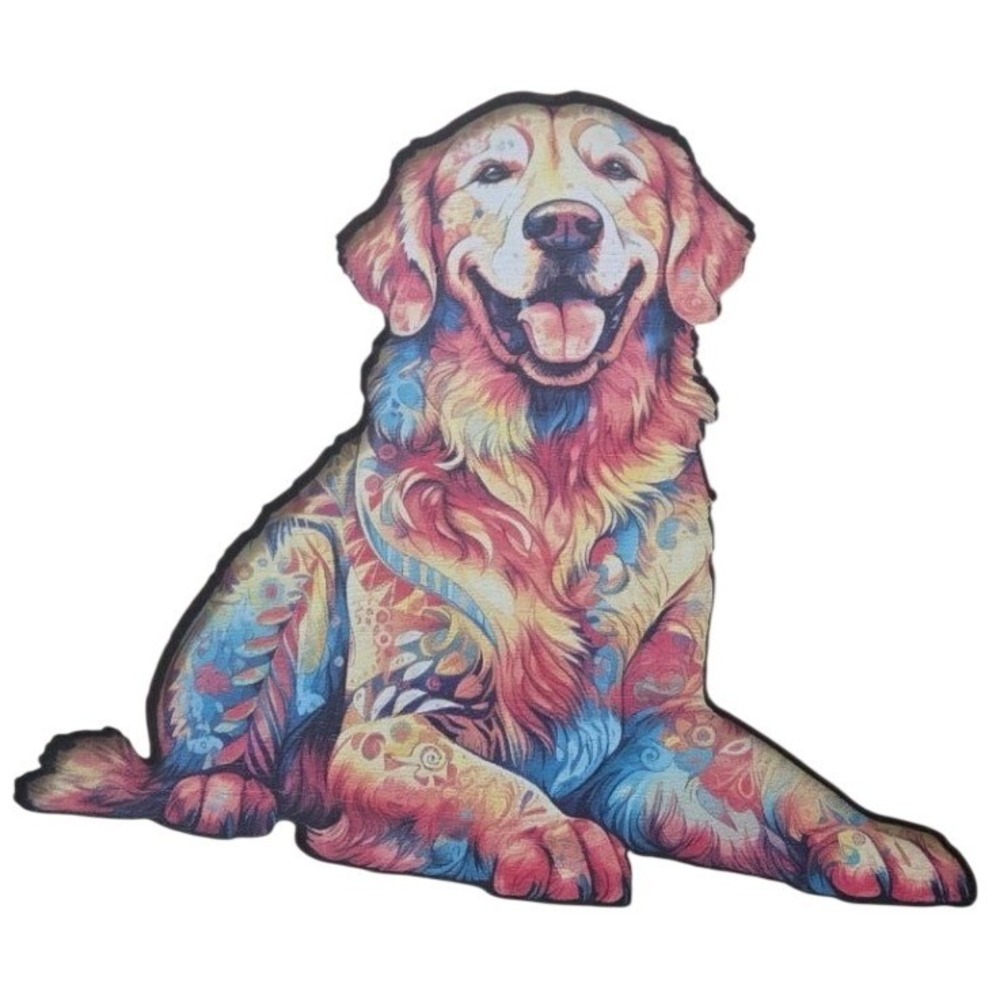 Woodbests Loyal Golden Retriever 200 Piece Wooden Puzzle New